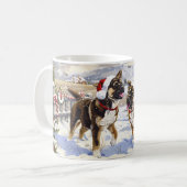 Mug Noël Akita Américain (Devant gauche)