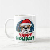 Mug Noël American Bulldog Joyeux jours fériés drôle (Gauche)