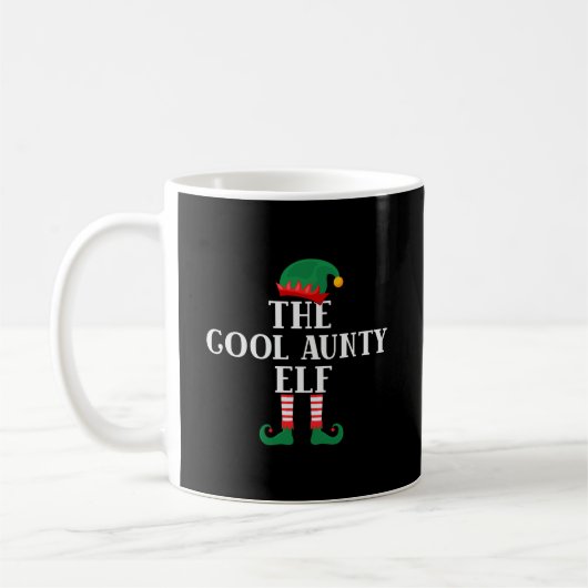 Mug Noël amusant de la tante Cool (Gauche)