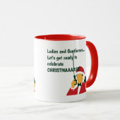 Mug Noël amusant pun devis annoncer (Devant droit)
