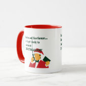 Mug Noël amusant pun devis annoncer (Devant gauche)