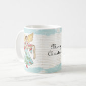 Mug Noël Angel Ajouter Année (Devant gauche)
