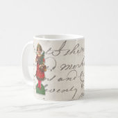 Mug Noël Angel Girl Joli papier victorien rebut (Devant gauche)