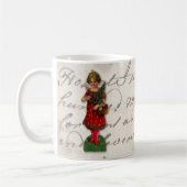 Mug Noël Angel Girl Joli papier victorien rebut (Gauche)