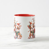 Mug Noël anglais Bulldog Reindeer Père Noël (Centre)