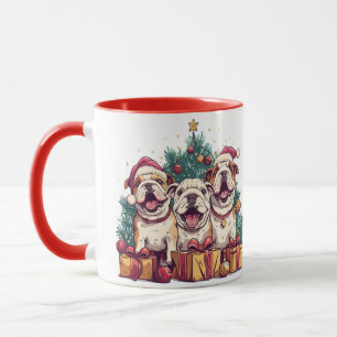 Mug Noël Anglais Chien de Chien De Fer Chapeau