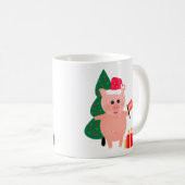 Mug Noël, année du cochon (Devant droit)