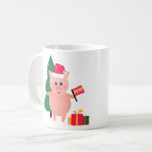 Mug Noël, année du cochon (Devant gauche)