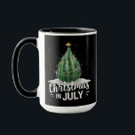 Mug Noël Arbre de Noël de la pastèque En Juillet Été<br><div class="desc">Noël Arbre de Noël de la pastèque En Juillet Vacances D'Été</div>
