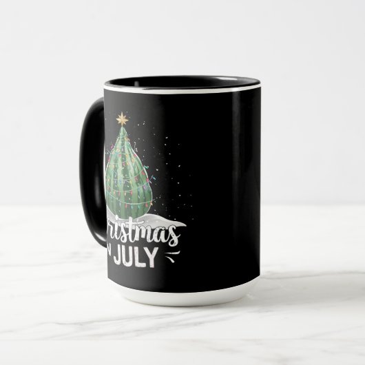 Mug Noël Arbre de Noël de la pastèque En Juillet Été (Devant gauche)