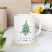 Mug Noël Arbre de Noël Nom personnalisé Enfants