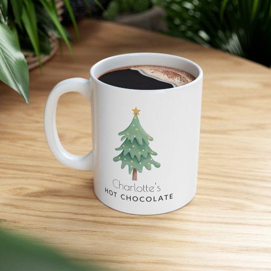 Mug Noël Arbre de Noël Nom personnalisé Enfants