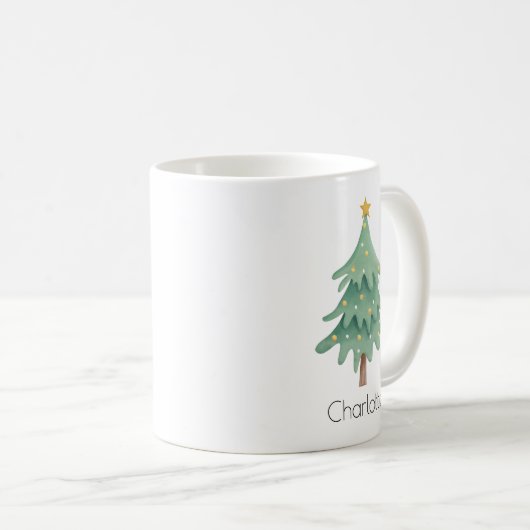 Mug Noël Arbre simple Festif (Devant droit)