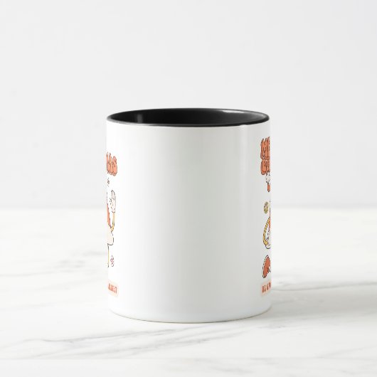 Mug Noël Arc-en-ciel super - Soyez lumineux et joyeux (Centre)