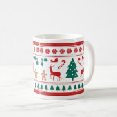 Mug Noël Arrive, Noël, Arbre, Rennes (Devant droit)