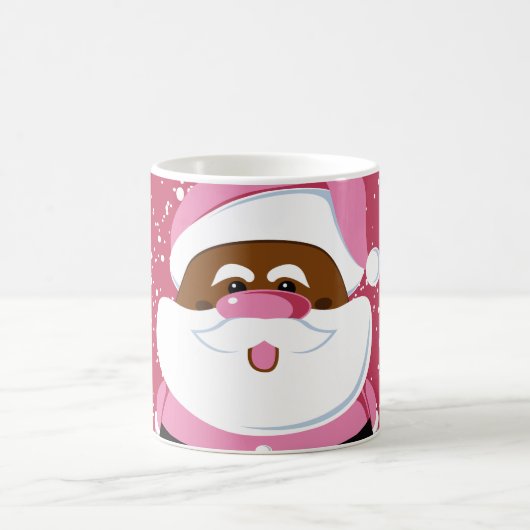 Mug Noël au Père Noël afro-américain rose mignon (Centre)