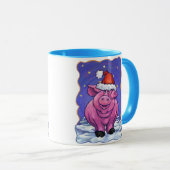 Mug Noël au porc (Devant droit)