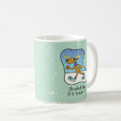 Mug Noël au renne d'exercice de course (Devant droit)