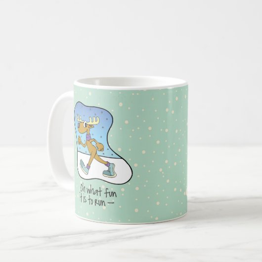 Mug Noël au renne d'exercice de course (Devant gauche)