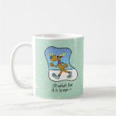 Mug Noël au renne d'exercice de course (Gauche)
