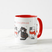 Mug Noël aux chats mignons (Devant droit)