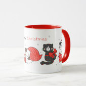 Mug Noël aux chats mignons (Devant droit)