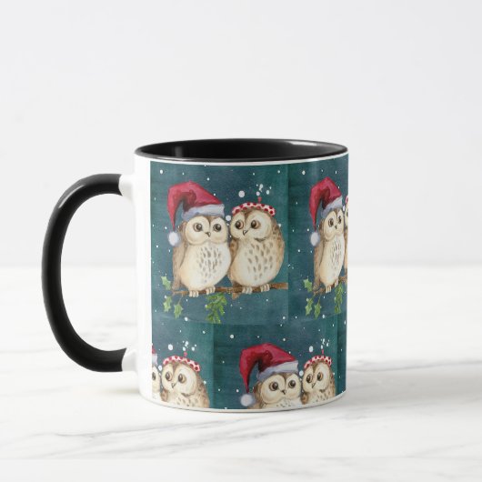 Mug Noël aux chouettes (Gauche)