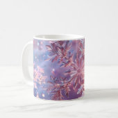 Mug Noël aux flocons de neige de lavande (Devant gauche)