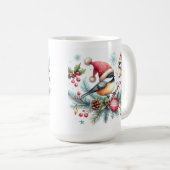 Mug Noël aux poulets (Devant droit)