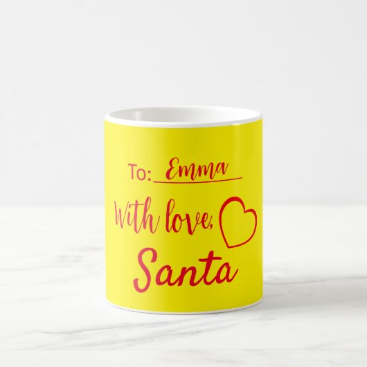 Mug Noël avec amour de Santa Simple (Centre)