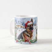 Mug Noël avec Berger Allemand (Devant gauche)