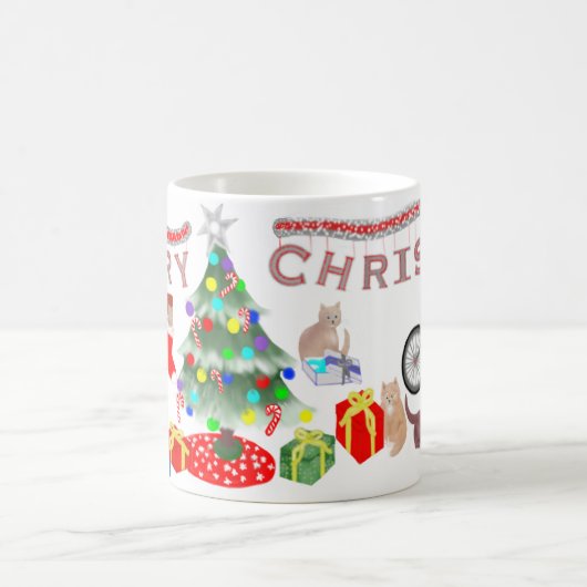 Mug Noël avec les minous - grands (Centre)