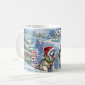Mug Noël avec Malamute d'Alaska (Devant gauche)