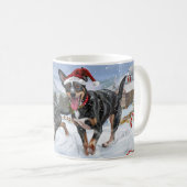 Mug Noël avec un Kelpie Australien (Devant droit)