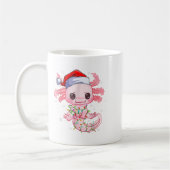 Mug Noël Axolotl Santa Chapeau éclaire Japonais mignon (Gauche)