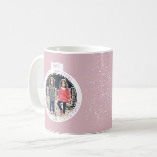 Mug Noël Balle Pastel Rose (Devant gauche)