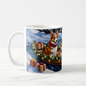 Mug Noël Bateau de Corgi Fêtes (Gauche)