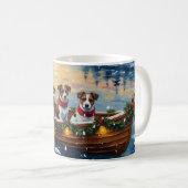 Mug Noël Bateau de vacances Jack Russell Terrier (Devant droit)
