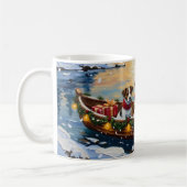 Mug Noël Bateau de vacances Jack Russell Terrier (Gauche)