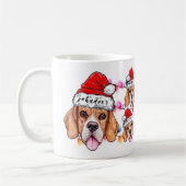 Mug Noël Beagle à thème Animaux de compagnie Amoureux  (Gauche)