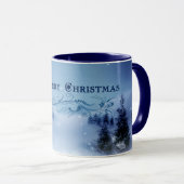 Mug Noël bleu (Devant droit)