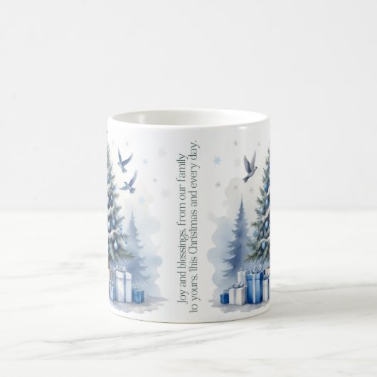 Mug Noël bleu - Arbre (Centre)