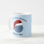 Mug Noël bleu sans toi ! (Devant gauche)