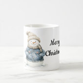 Mug Noël Blue Denim Snowman (Centre)