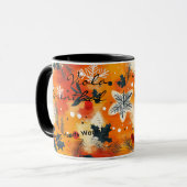 Mug Noël Boho Chic Fêtard - Nom Personnalisé (Devant gauche)