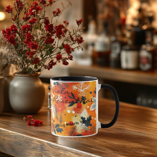 Mug Noël Boho Chic Fêtard - Nom Personnalisé