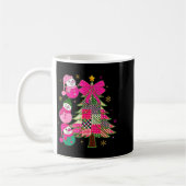 Mug Noël Bonhomme de Neige de Noël Bow Patchwork Coque (Gauche)