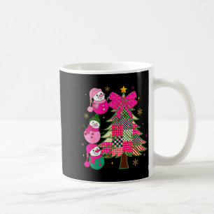 Mug Noël Bonhomme de Neige de Noël Bow Patchwork Coque