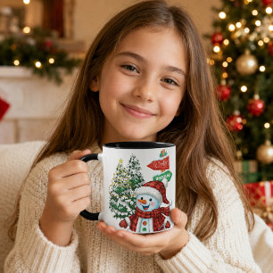 Mug Noël bonhomme de neige hivernal personnalisé