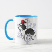 Mug Noël border collie (Gauche)